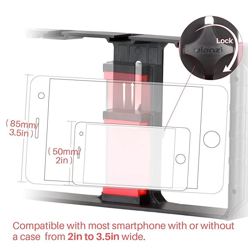 U Rig Pro Smartphone Video Rig Filmmaking Case Phone Video Stabilizer Grip Tripod Mount for Videomaker FilmMaker Videographer for iPhone Xs XS Max XR iPhone X 8 Plus Samsung