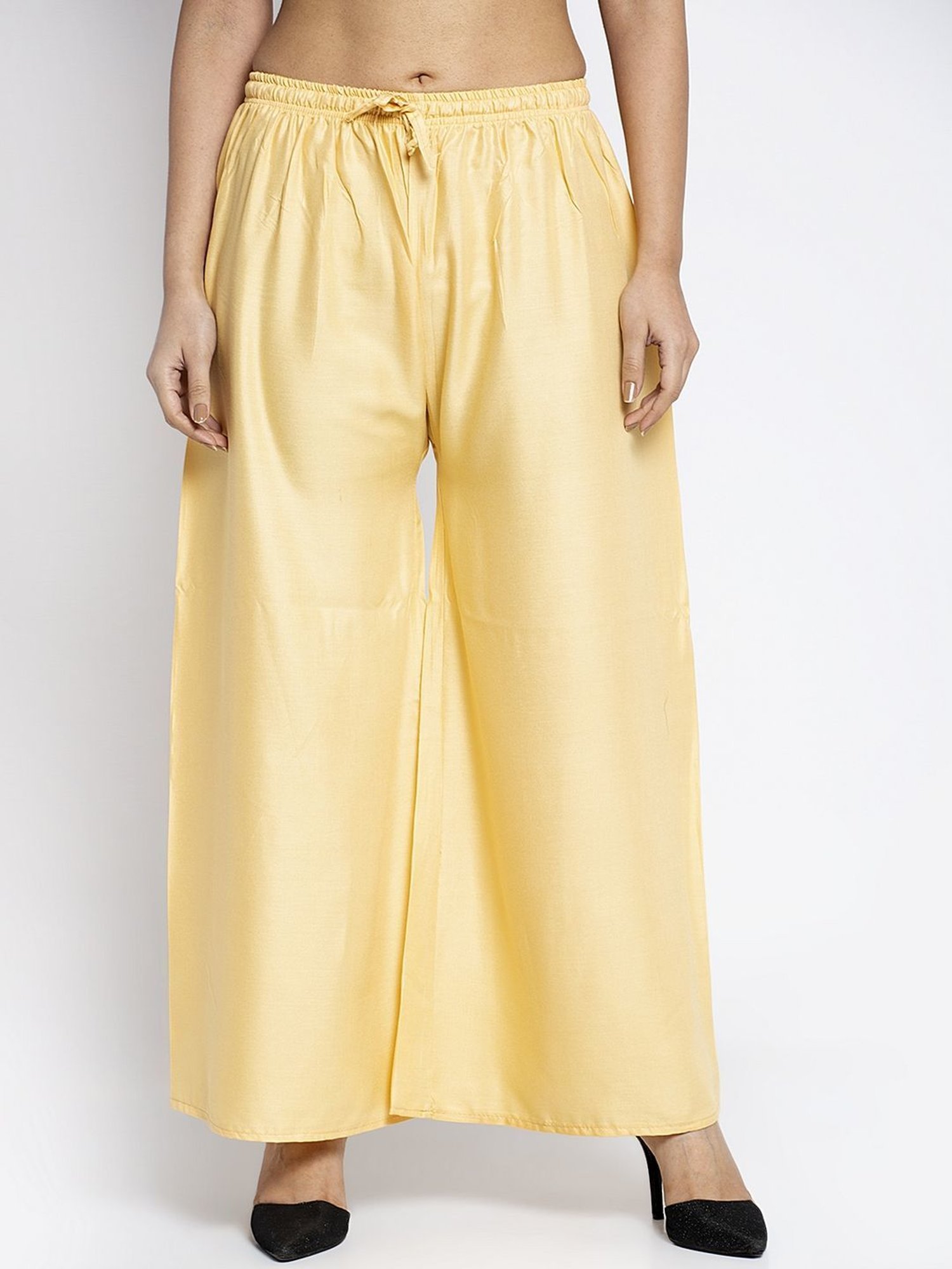 Gracit Green & Beige Printed Palazzos - Pack Of 2