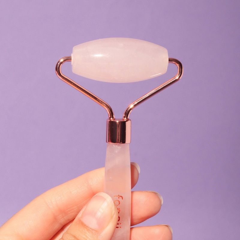 Fancii Aeva Rose Quartz Facial Massage Roller - 1ct