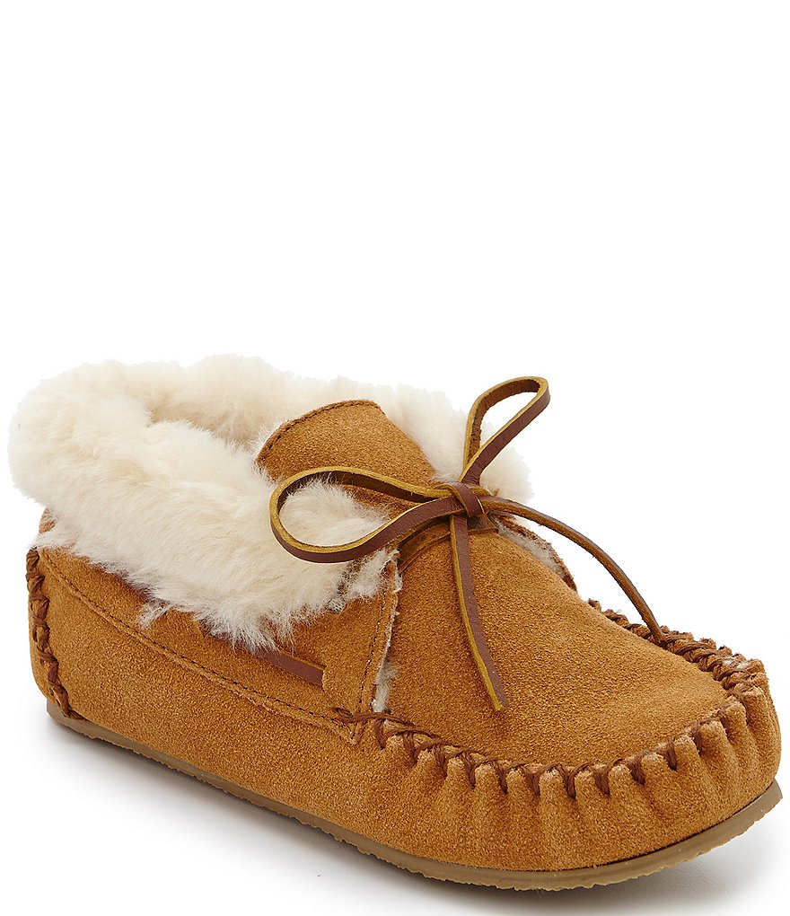Minnetonka Kids' Charley Suede Faux Fur-Lined Booties (Youth)