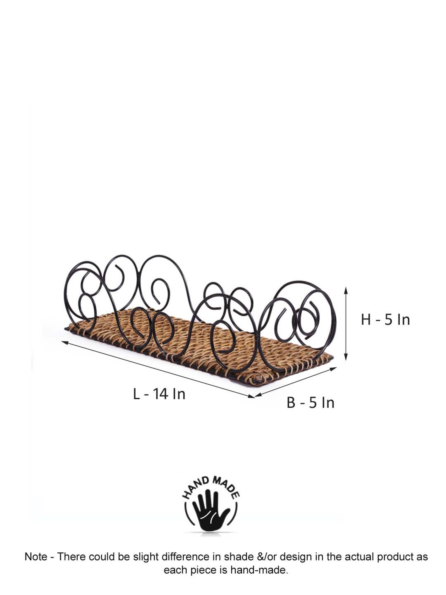 VarEesha Brown & Black Bamboo Multi-Purpose Basket - Set of 1