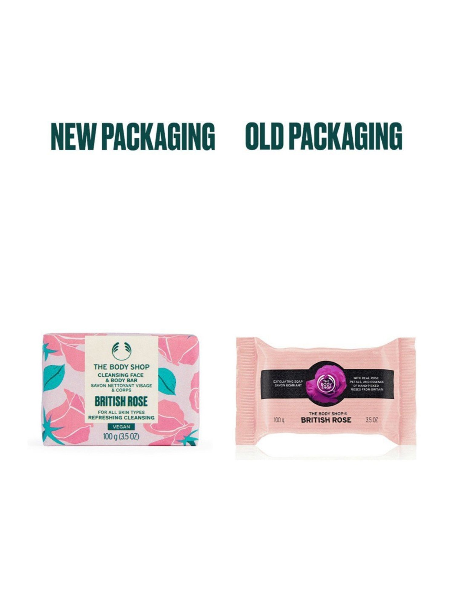 The Body Shop British Rose Exfoliating Soap - 100 gm