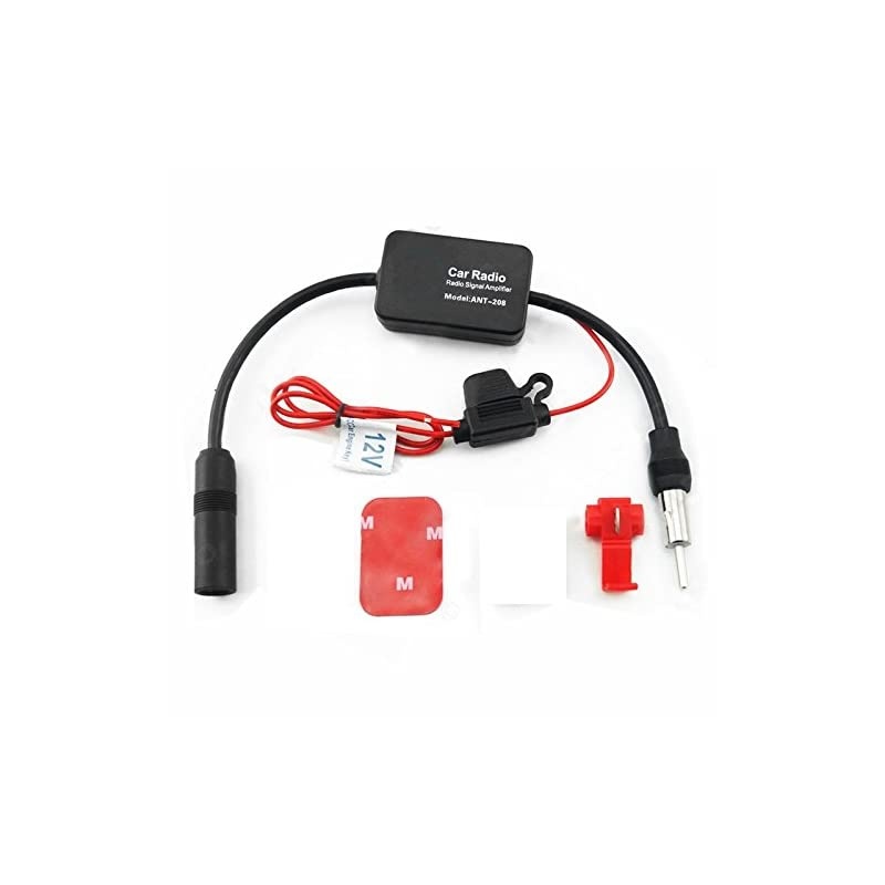 Auto Car Radio FM Antenna Signal Booster Radio Signal Amplifier for Marine Car Vehicle Boat RV 12V Signal Antenna Enhance