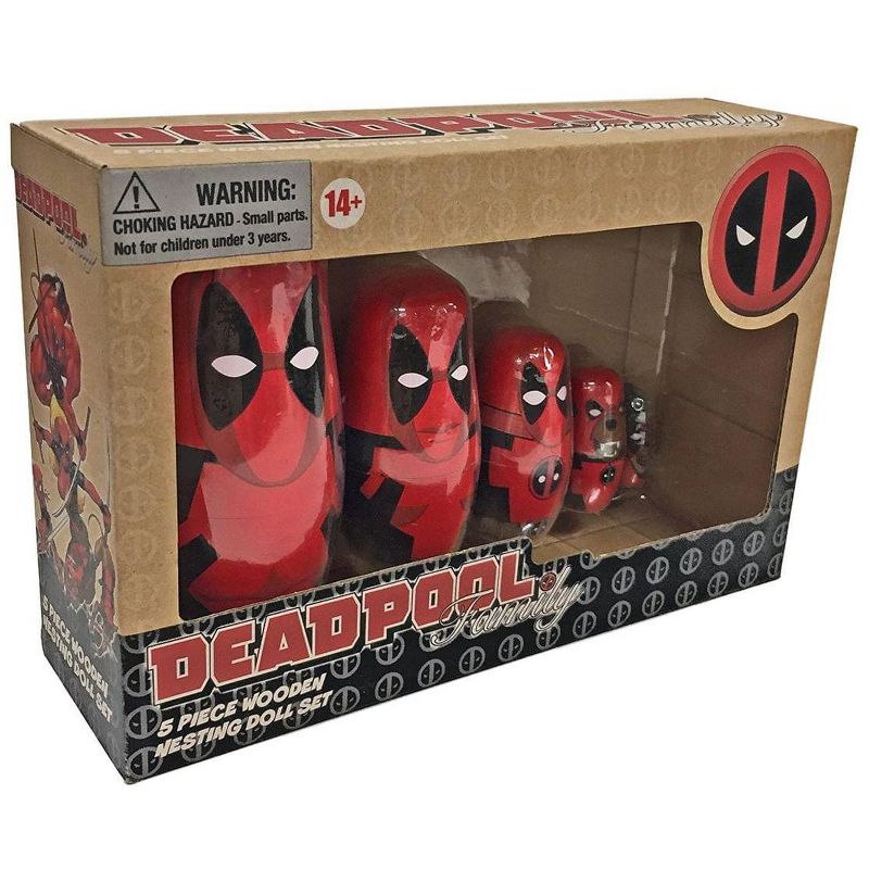 Promotional Partners Worldwide, LLC Marvel Deadpool 5-Piece Wood Nesting Doll Set