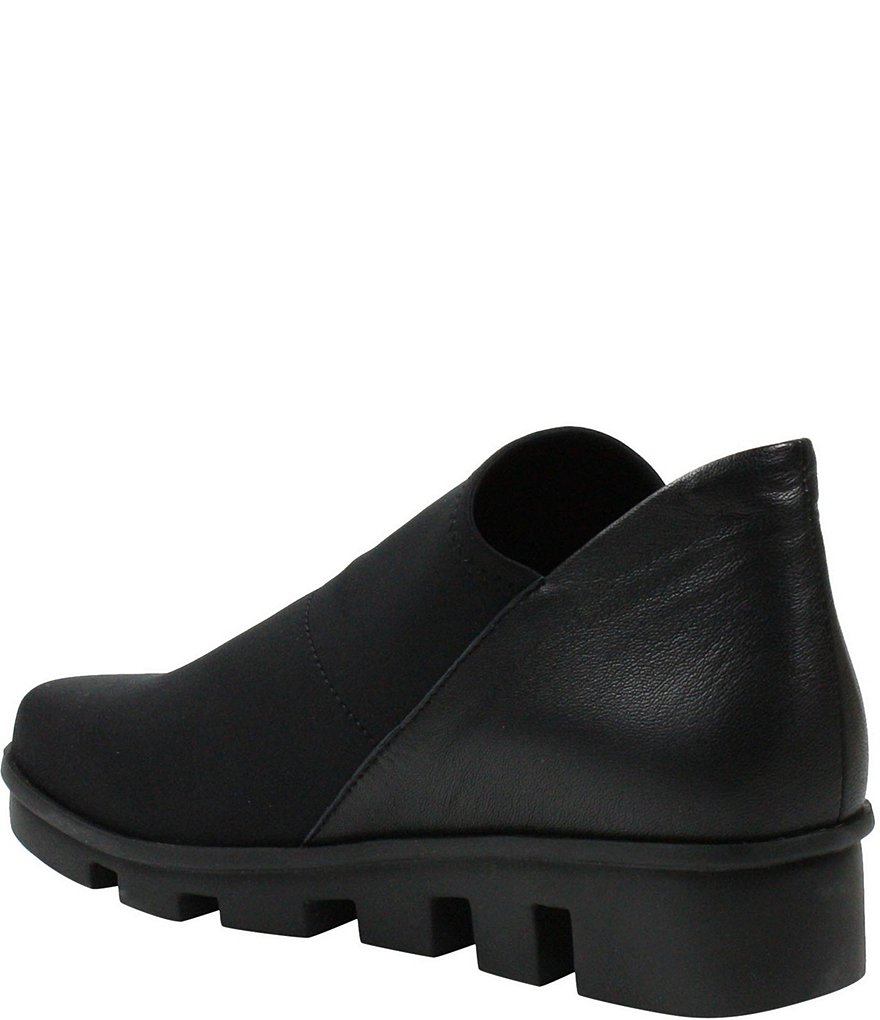 L'Amour Des Pieds Howin Stretch Wedge Lug Sole Ankle Booties