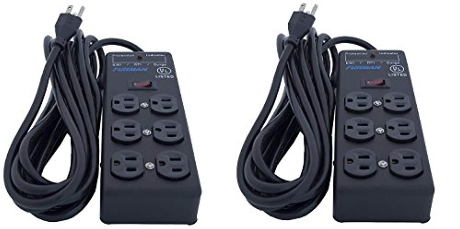 furman ss6b 6 plug surge protector (2 -pack)