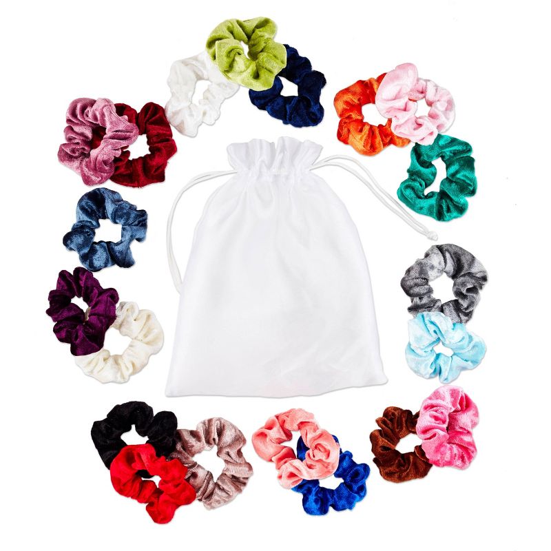 scunci Velvet Scrunchies - 20pc
