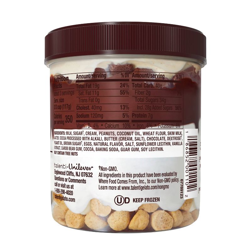 Talenti Gelato Layers Peanut Butter Vanilla Fudge - 11.6oz