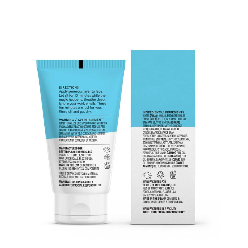 Acure Incredibly Clear Charcoal Lemonade Face Mask - 1.7 fl oz