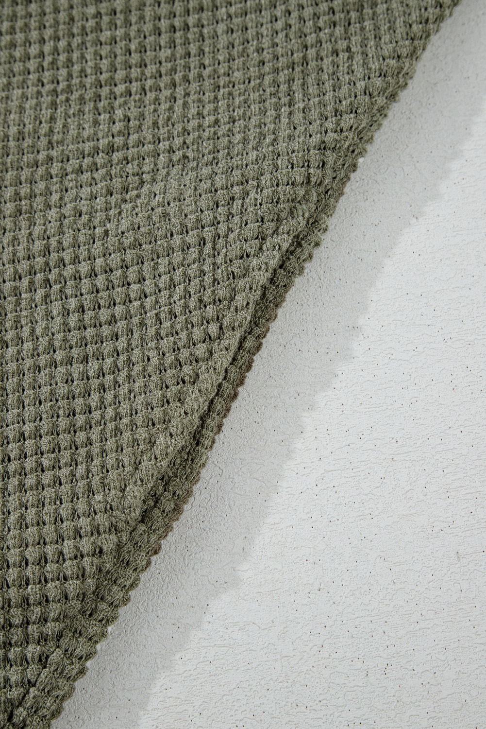 Khaki Star Pattern Drop Shoulder Sweater