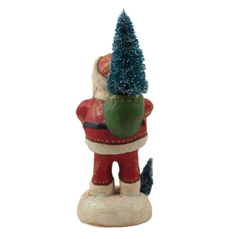 Charles Mcclenning 9.75" Santa With Bells Christmas Tree Snow  -  Decorative Figurines