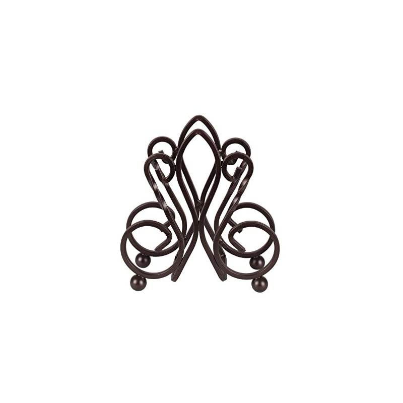 Patrice Vertical Kitchen Tables & Countertops, Dining Table & Kitchen Decor, Stylish Upright Napkin Holder, Bronze