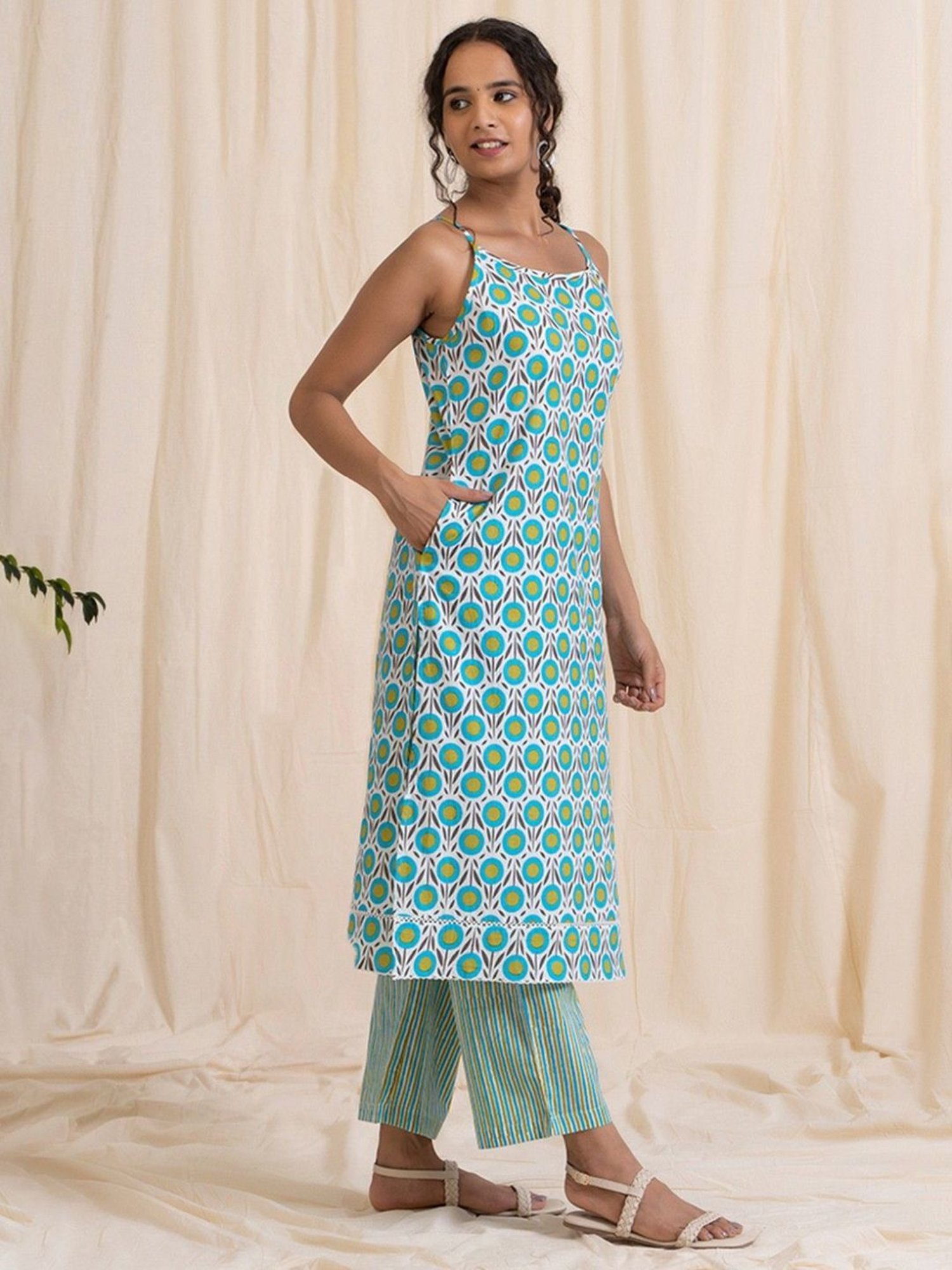 Akiso Aloha Blue Green Easy Peasy With Pants