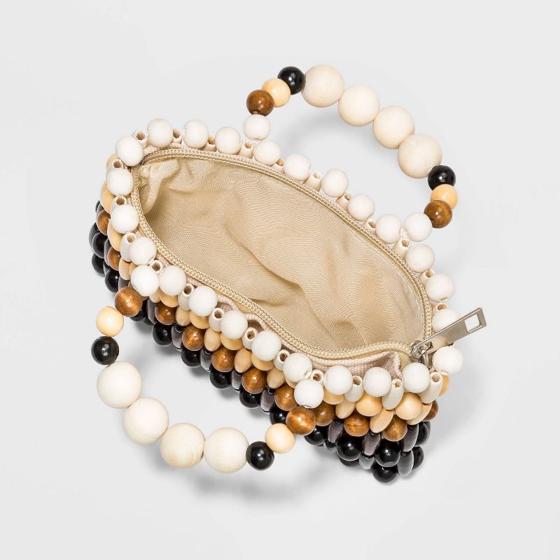 VR NYC Zip Closure Beaded Crossbody Bag