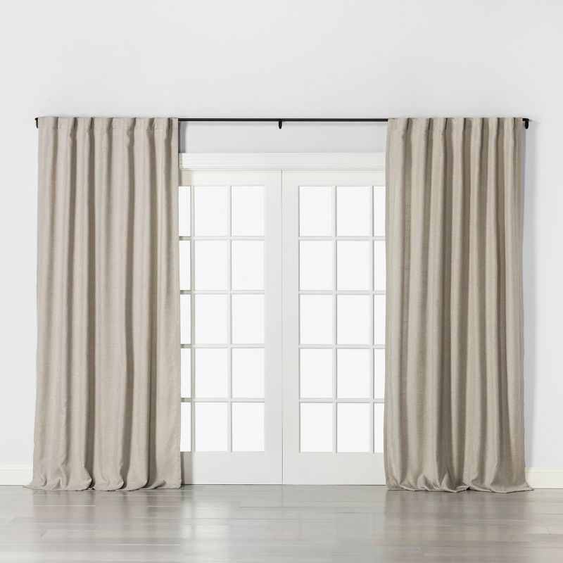 120-170" Steel Drapery Rod Matte Black - Hearth & Hand™ with Magnolia