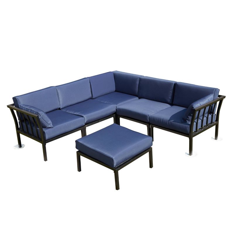 6pc Sectional Sofa Patio Conversation Set - Patio Festival