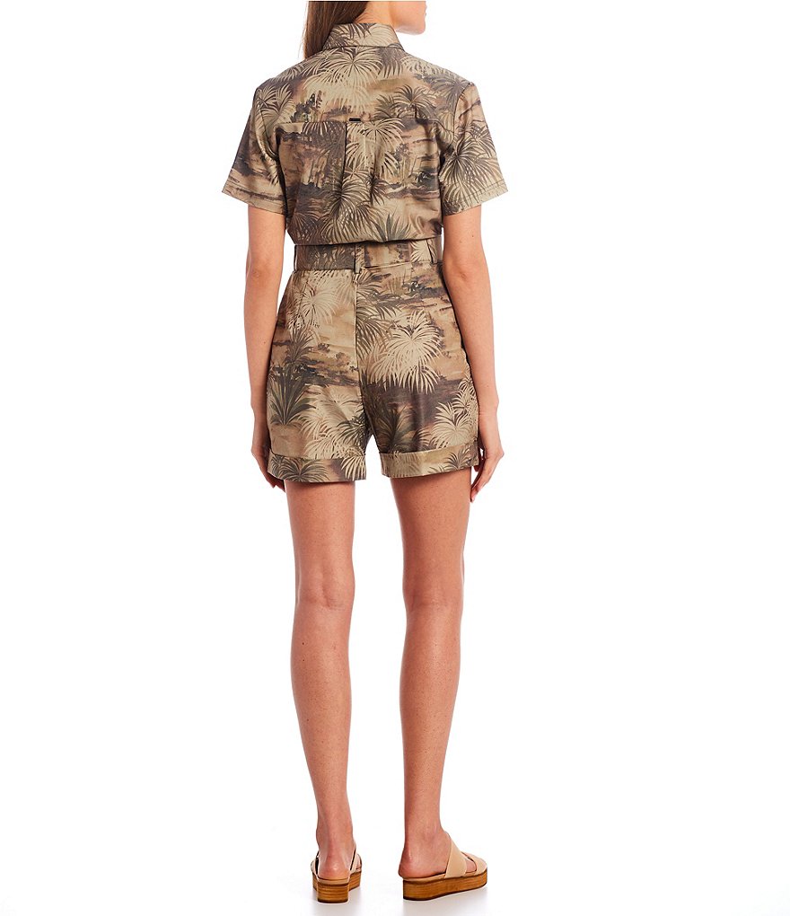 Celebrity Pink U-Back Frayed Hem Shortalls