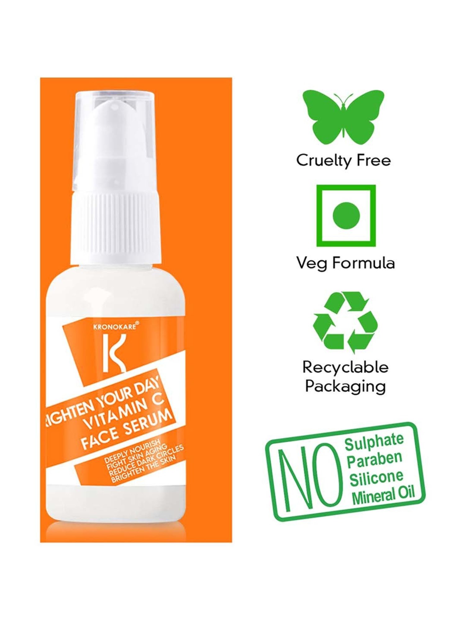 Kronokare Brighten Your Day Vitamin C Face Serum - 30 ml
