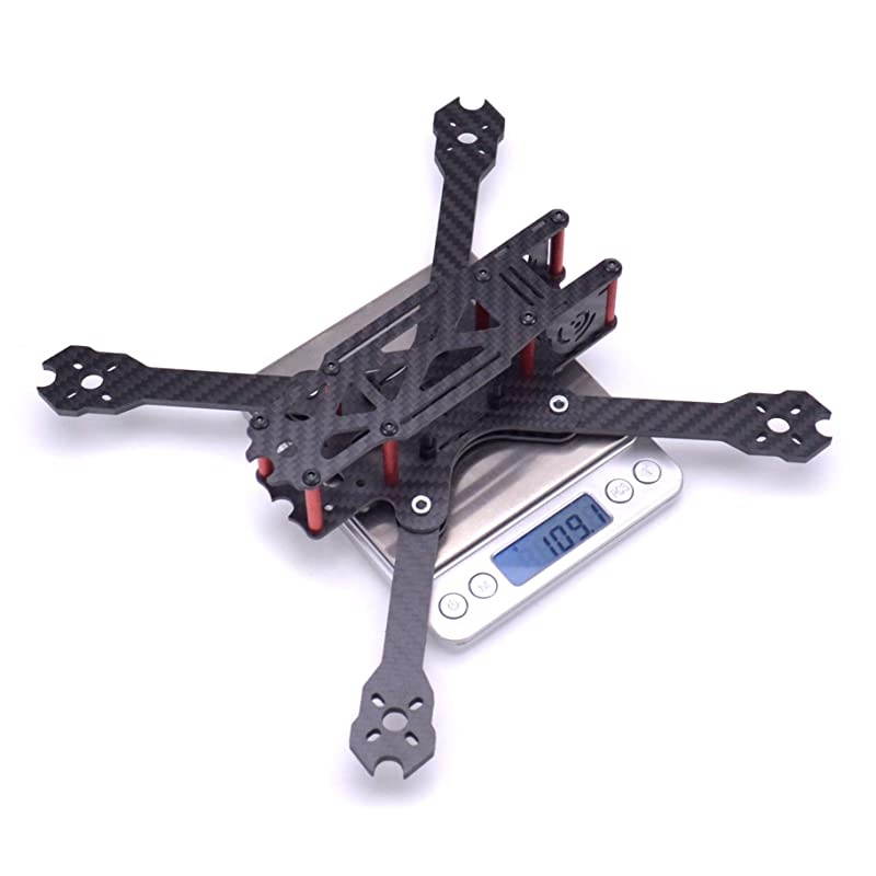 QL5 237mm FPV Racing Drone Frame 5 inch Carbon Fiber Quadcopter Freestyle Frame with 4mm Arm + 25cm Lipo Battery Straps