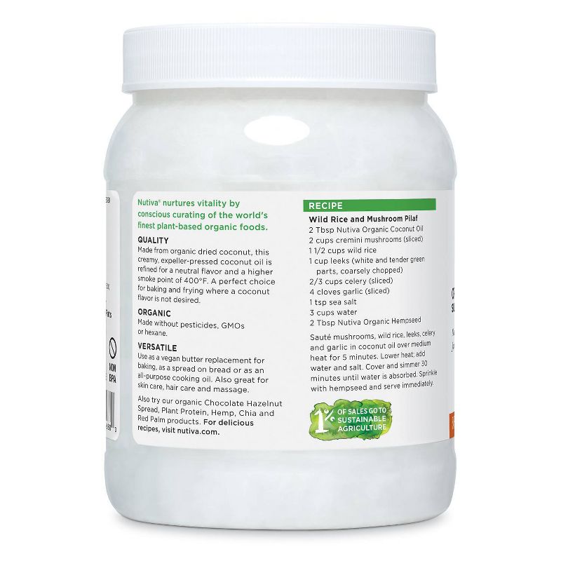 Nutiva Refined Organic Coconut Oil - 54oz