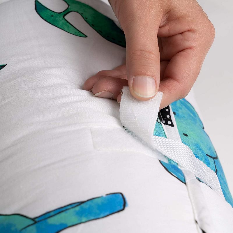 JumpOff Jo Toddler Nap Mat - Children's Sleeping Bag with Removable Pillow for Preschool, Daycare, and Sleepovers - 43 x 21 Inches - Tiny Dinosaurs