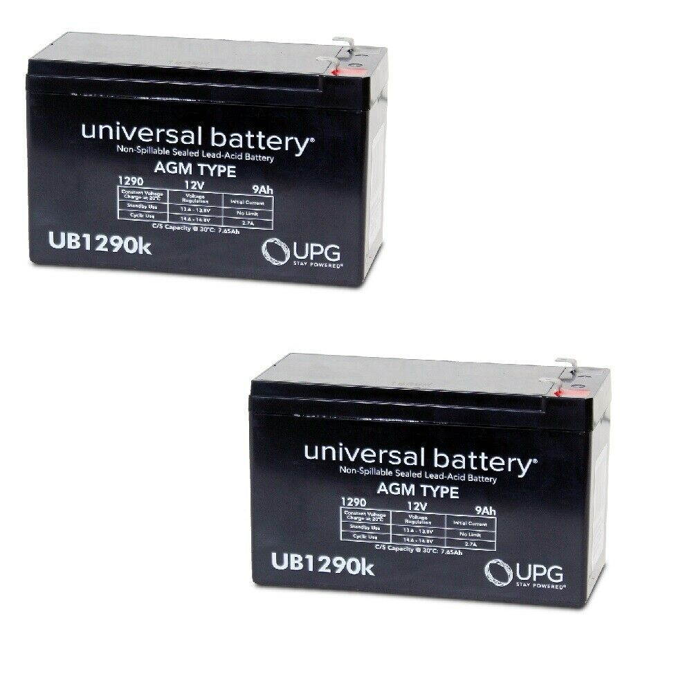 NEW 2 PACK UPG UB1290 12V 9AH SLA Battery Replacement for APC APCRBC123