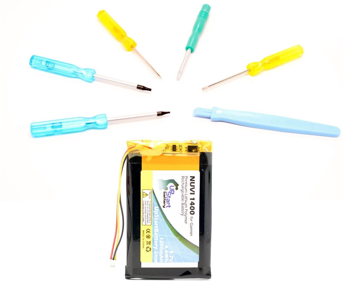 Replacement for Garmin 1490 Battery with Tools - Compatible with Garmin GPS Navigator Batteries (1200mAh 3.7V Lithium Polymer)