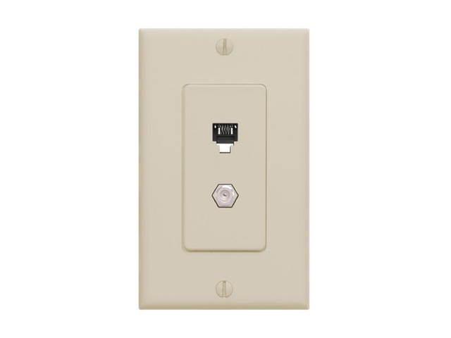 Leviton 40959-I Standard Telephone/Video Wallplate
