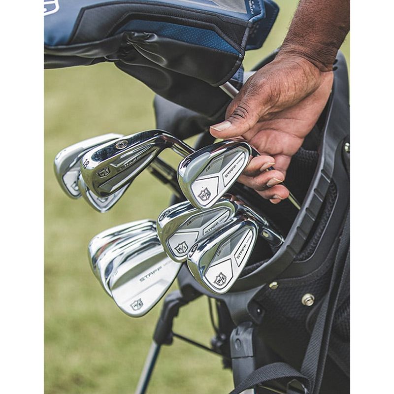 Wilson WGB4710BL Lightweight Weatherproof Velocity HDX Cart Bag w/ Shoulder Strap & 14 Dividers, Black