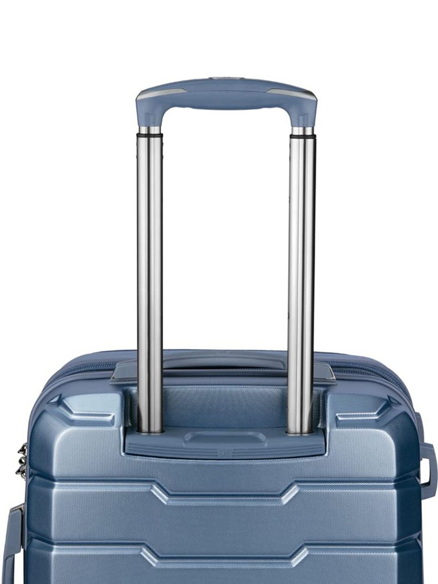 It luggage Prosperous Blue Textured Medium Hard Cabin Trolley