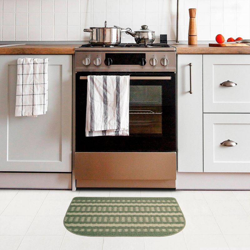 18.1"x29.9" Hudson Slice Bath Mat Sage/Beige - Home Dynamix