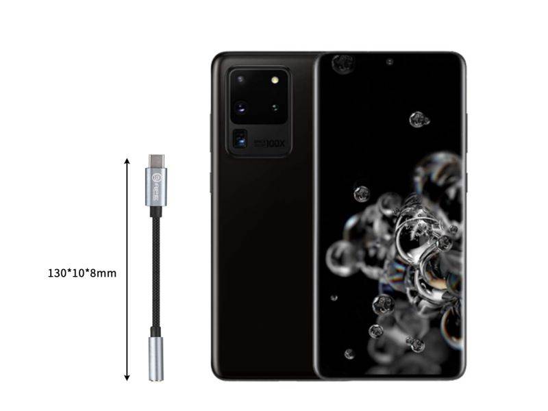 ApeSonic Pebble : USB C (Type C) Audio Adaptor, ALC4050 High Resolution DAC, to 3.5mm AUX, 32bit 384kHz Hi Res, Class G Amp, Aluminum Casing, Texture Cable, Replace 3.5mm Jack of Smart Phone