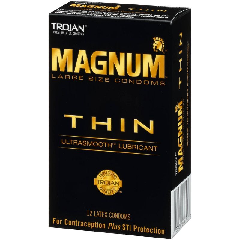 Trojan Magnum Thin Lubricated Condoms - 12ct