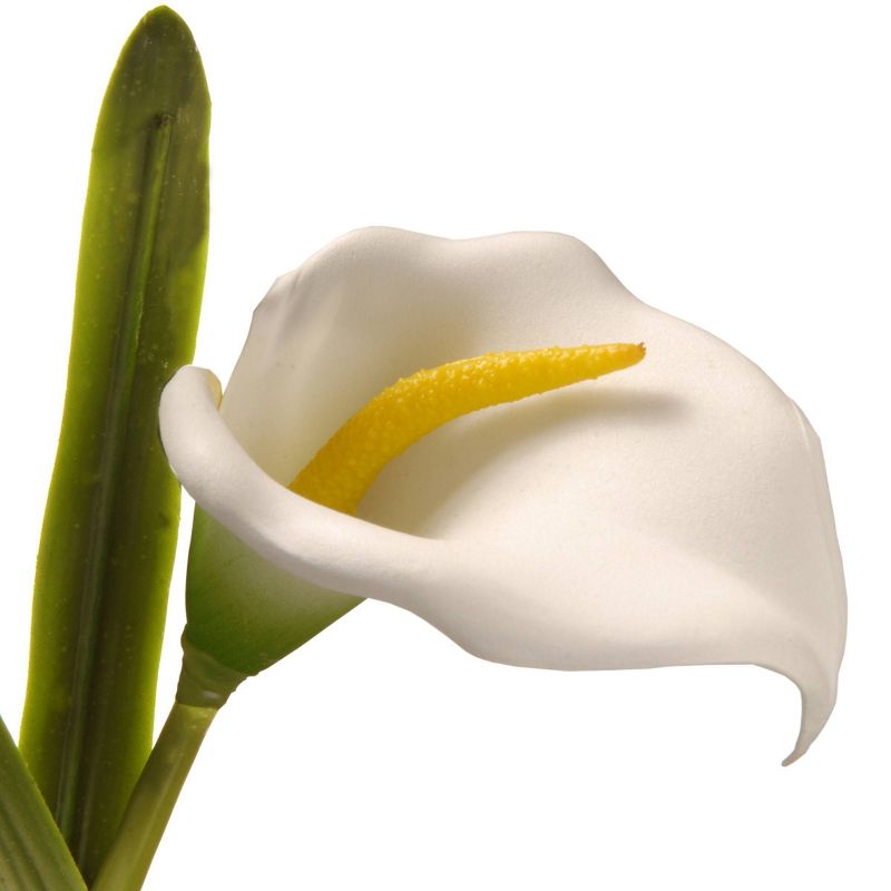 11" White Rose and Calla Lily Flowers - National Tree Company