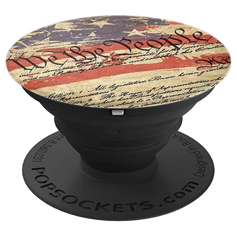The People Constitution USA Flag 2nd Amendment PopSockets PopGrip: Swappable Grip for Phones & Tablets