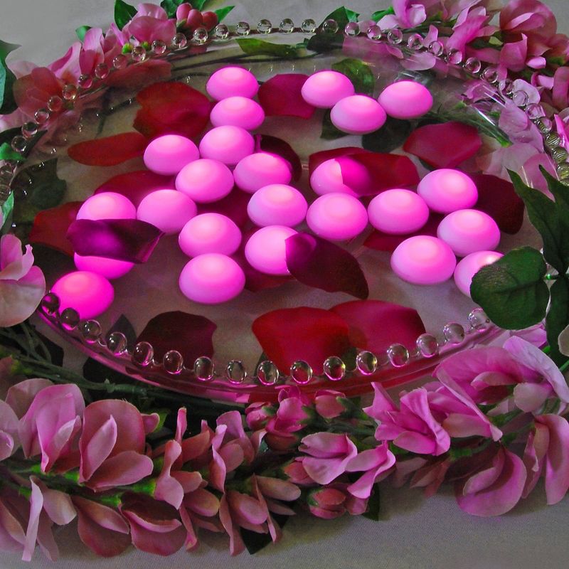 12ct Battery Operated Floating Blimp LED Lights Pink