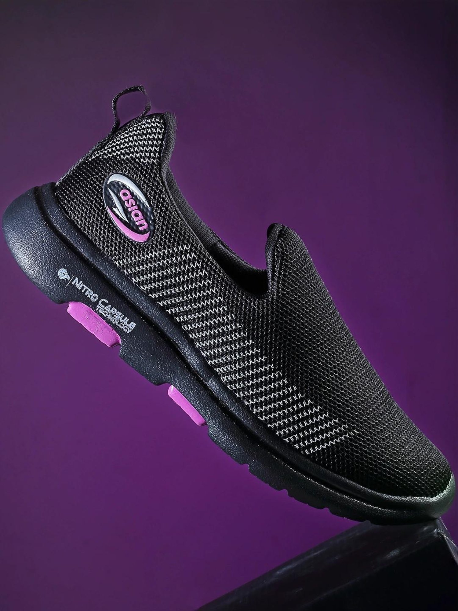 Power by Bata Women's Black Walking Shoes