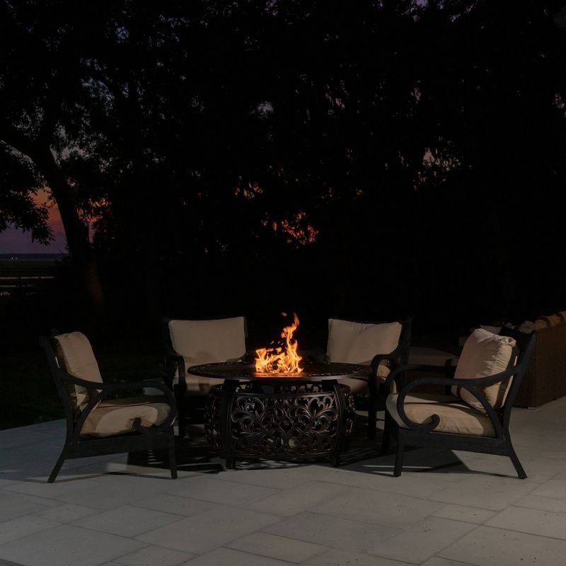 Toulon Oval Aluminum LPG Fire Pit - Fire Sense