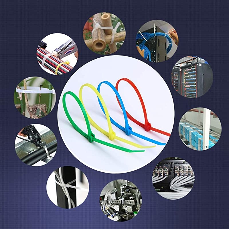 Heavy Duty Self Locking Nylon Cable Zip Ties,100 Pcs (Yellow)