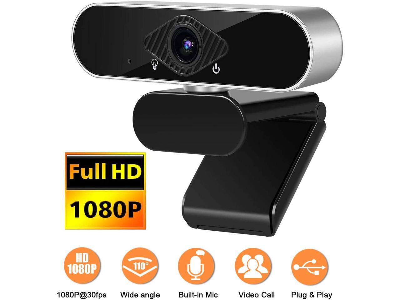easyday Webcam with Microphone, 1080P HD USB Computer Camera with Privacy Shutter&Webcam Tripod, Streaming Webcam with Flexible Rotable Wide Angle Webcam for PC Zoom Video/Gaming/Laptop