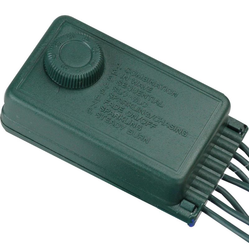 J. Hofert Co 120ct C6 LED 8-Function String Lights Multi-Color - 32' Green Wire