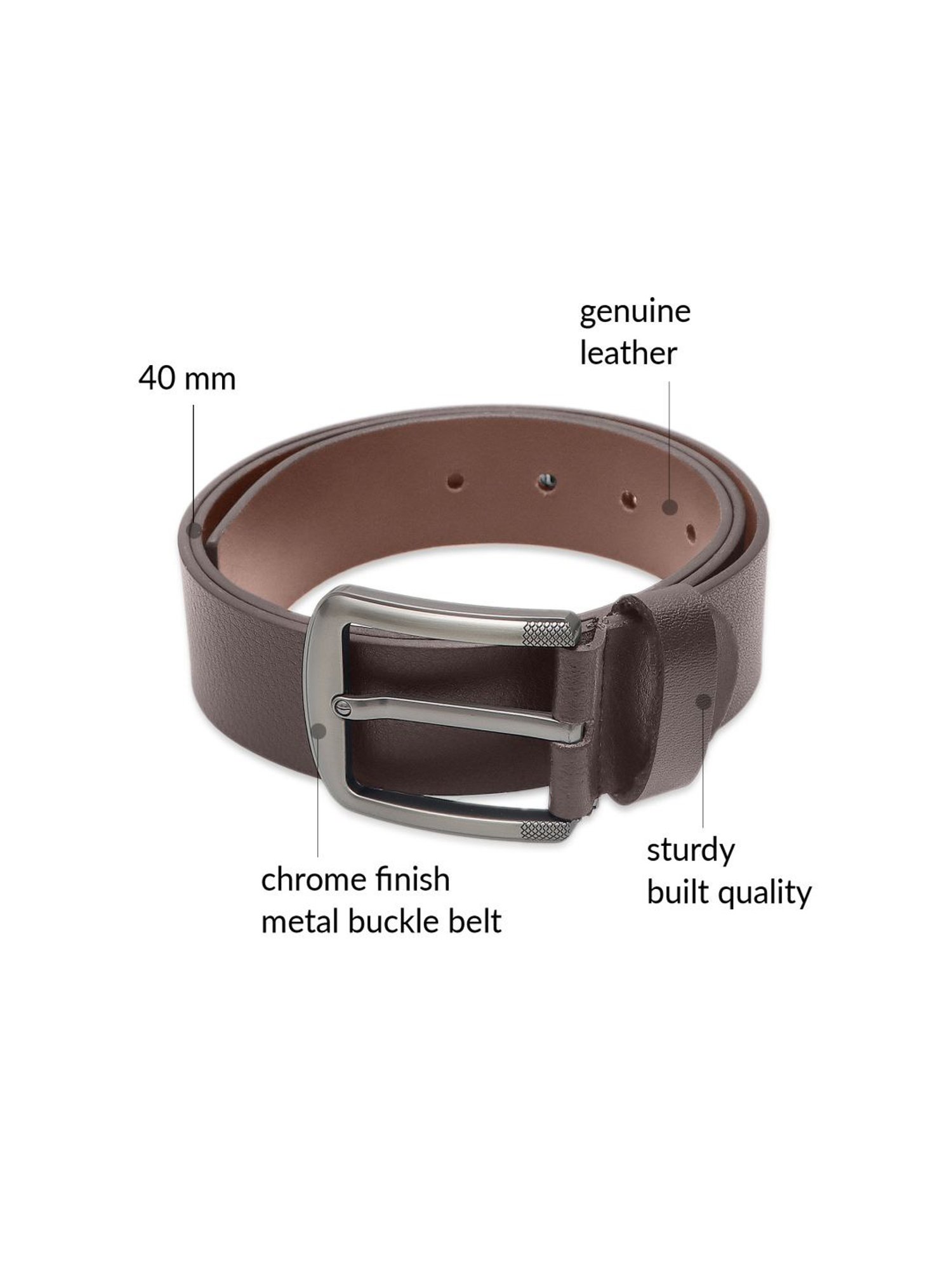 Kara Dark Brown Waist Belt for Men