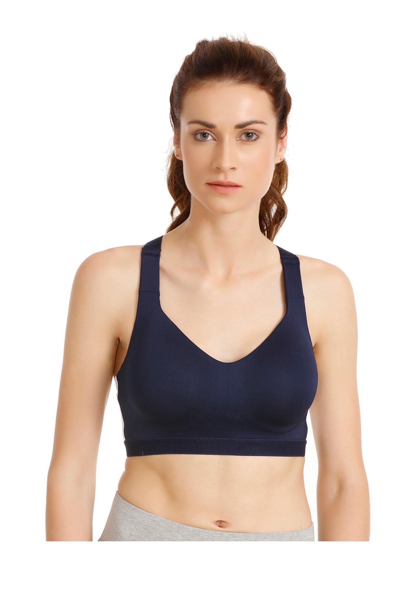 Zelocity by Zivame Navy Non Wired Padded Sports Bra
