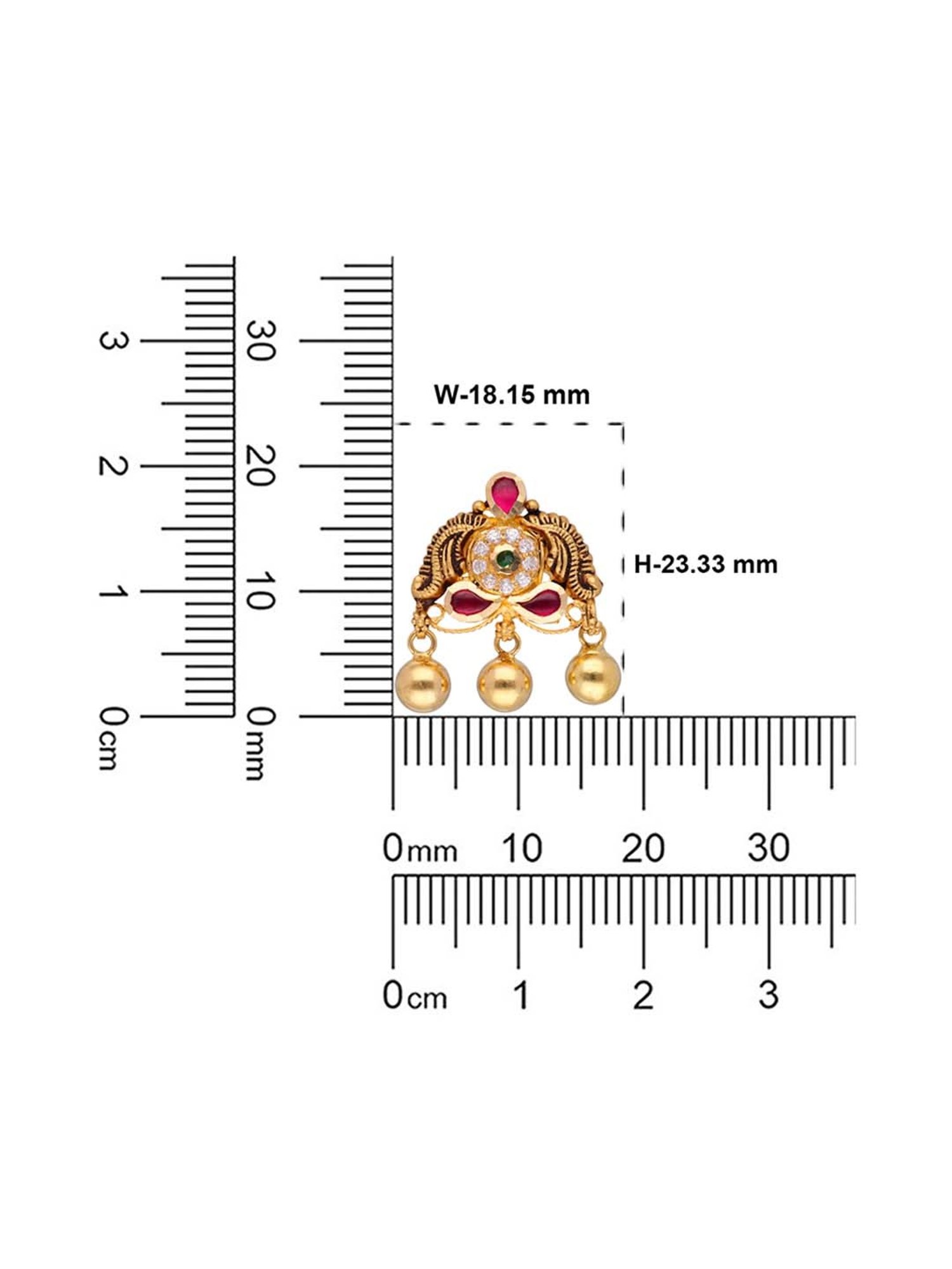 CKC Oxidized Finish Filigree Plain Gold Eardrops: Vintage Charm