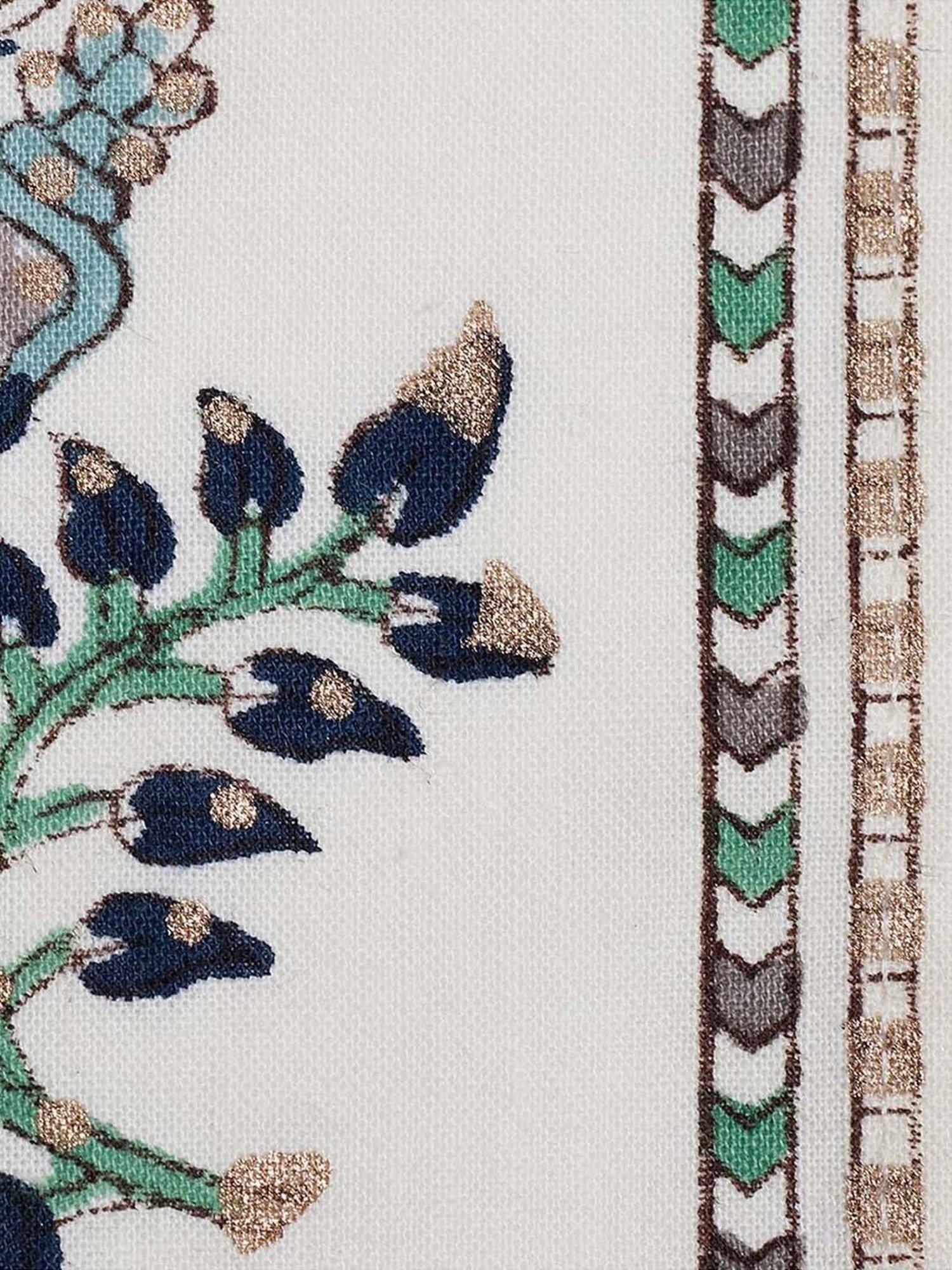 Fabindia Home Antara Blue Cotton 134 TC Napkins - Set of 6