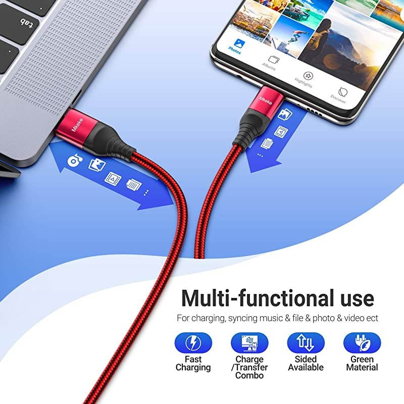USB C Cable  USB Type C Charger Cable Fast Charging 3Pack11518M Type C Charging Cable Nylon Braided