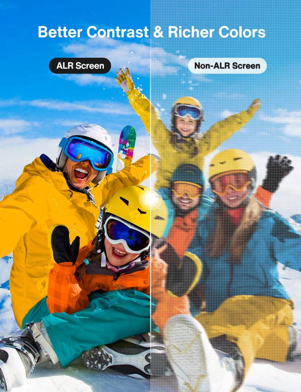 VAVA ALR Ultra Short Throw Projector Screen, 100&rsquo;&rsquo; Ceiling Light Rejecting Projector Screen, 160 Degree Viewing Angle, Fixed Frame Screen with Aspect Ratio 16:9, for Home Theater, Boardroom