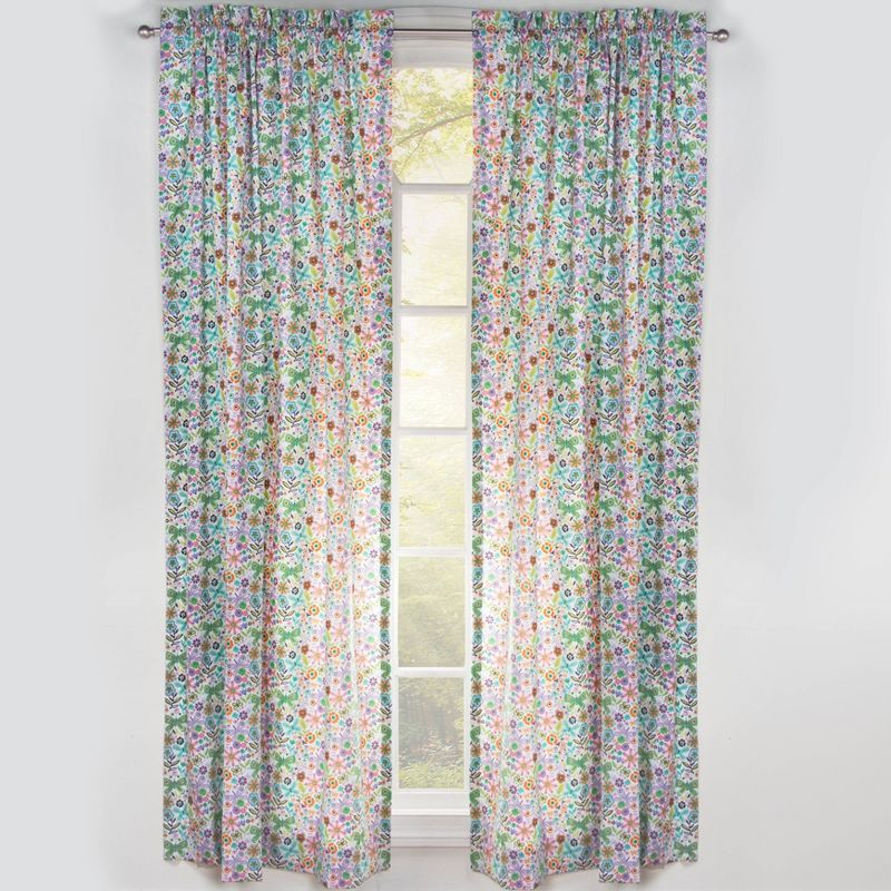 Red Solid 84" Rod Pocket Single Curtain Panel - Leaning Linens