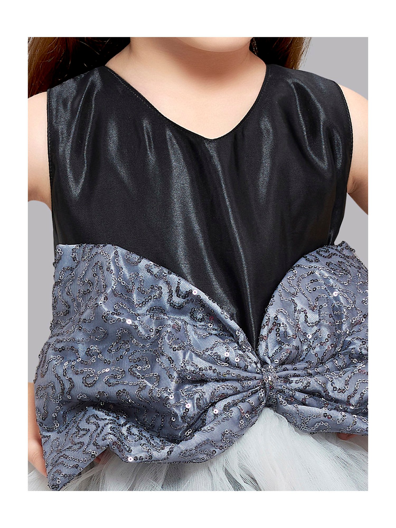 Pink Chick Kids Multicolor Solid  Gown