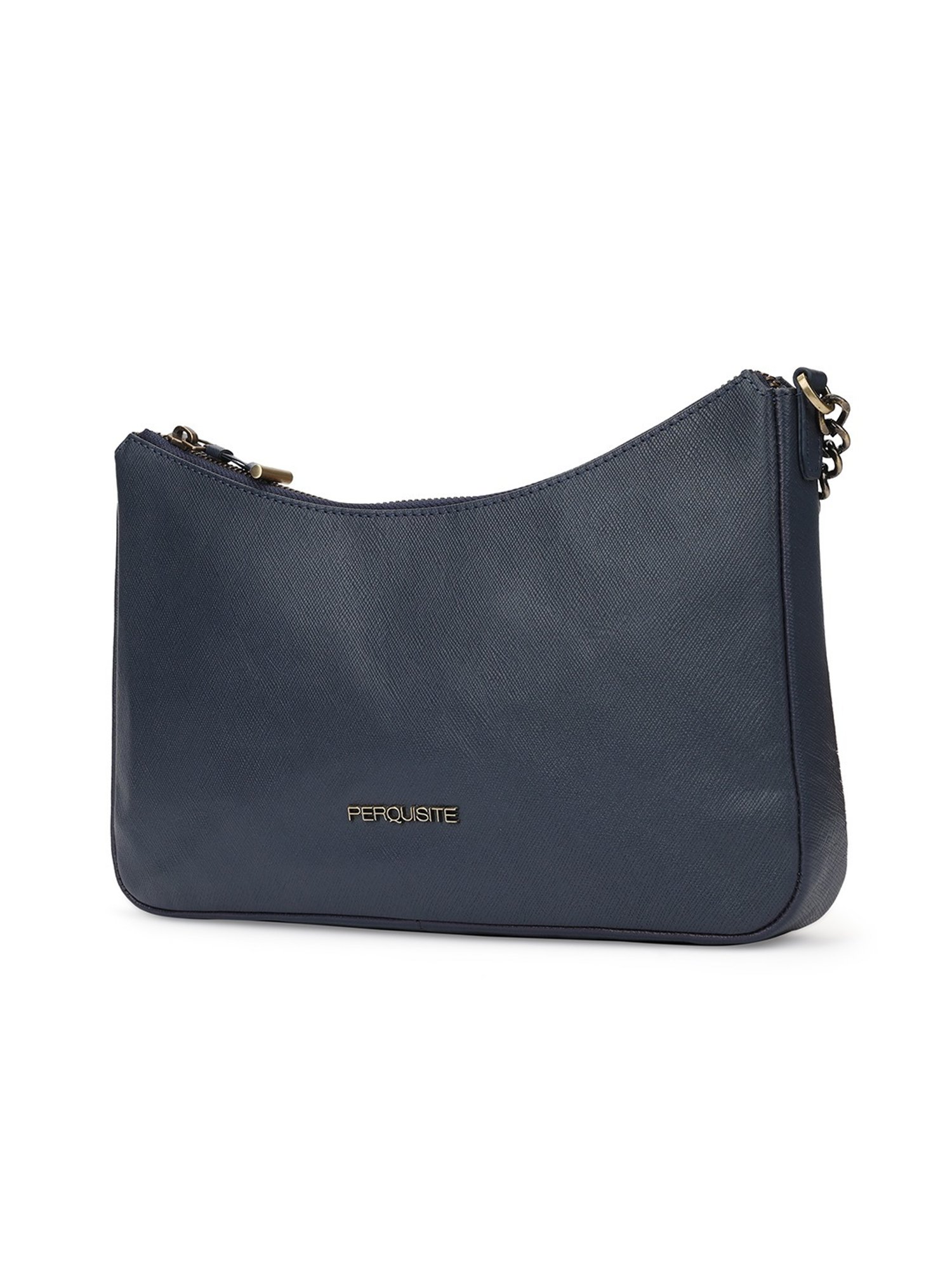 PERQUISITE STEPHANIE Blue Solid Small Sling Handbag
